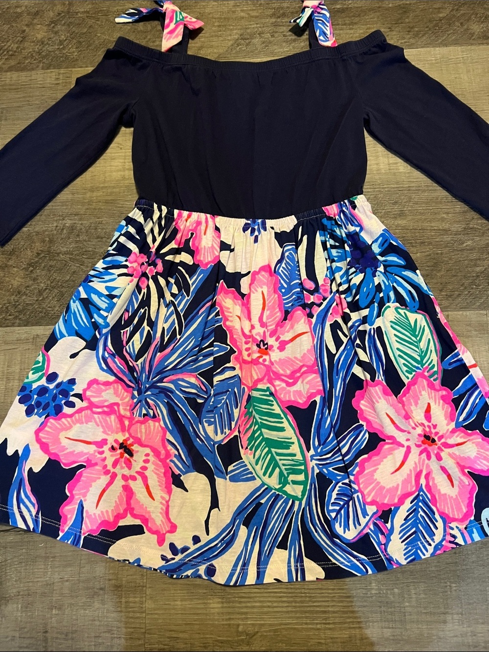 Lilly Pulitzer Girl’s Jaci Off-The-Shoulder dress size 8/10 - Picture 5 of 5
